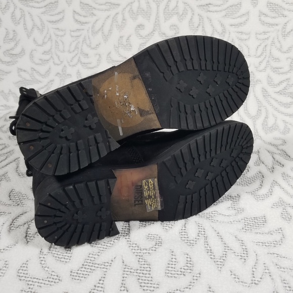 Diesel Oiled Suede/Leather Moto Boots - Picture 10 of 16